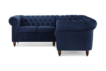 Chesterfield Deluxe Hjørnesofa Fløyel