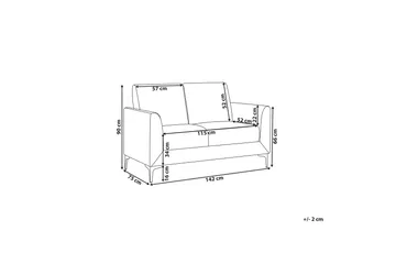 Chet Sofa 2-seter - Beige/Svart - Møbler - Sofaer - 2 seter sofa