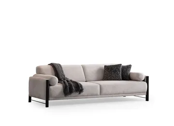 Childress 3-seters sofa Chenille - Beige - Møbler - Sofaer - Sofa 3 seter