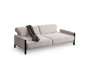 Childress 3-seters sofa Chenille - Beige - Møbler - Sofaer - Sofa 3 seter
