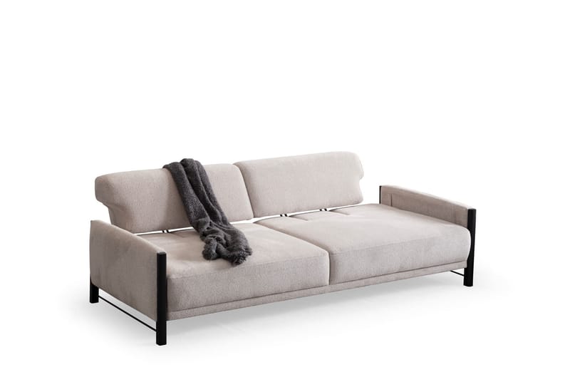 Childress 3-seters sofa Chenille - Beige - Møbler - Sofaer - Sofa 3 seter