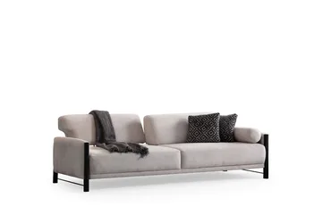 Childress 3-seters sofa Chenille - Beige - Møbler - Sofaer - Sofa 3 seter