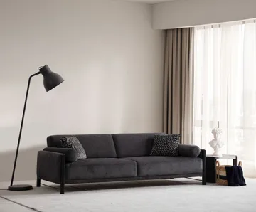 Childress 3-seters sofa Chenille - Grå - Møbler - Sofaer - Sofa 3 seter