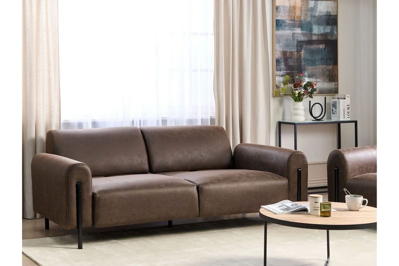 Christa Sofa 3-seter - Brun/Svart - Møbler - Sofaer - Sofa 3 seter