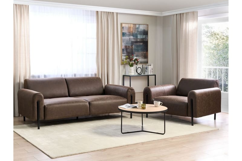 Christa Sofa 3-seter - Brun/Svart - Møbler - Sofaer - Sofa 3 seter