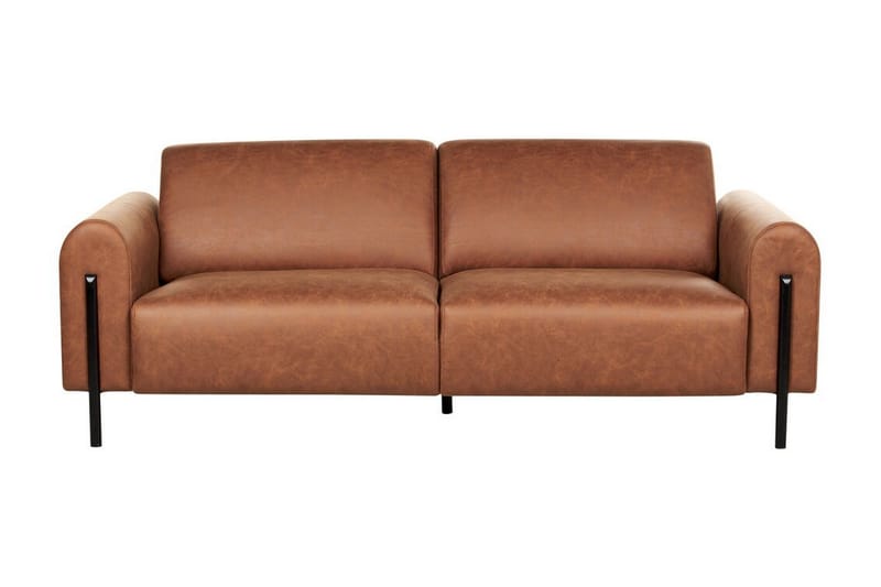 Christa Sofa 3-seter - Brun/Svart - Møbler - Sofaer - Skinnsofaer
