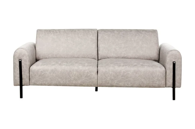 Christa Sofa 3-seter - Grå/Svart - Møbler - Sofaer - Skinnsofaer
