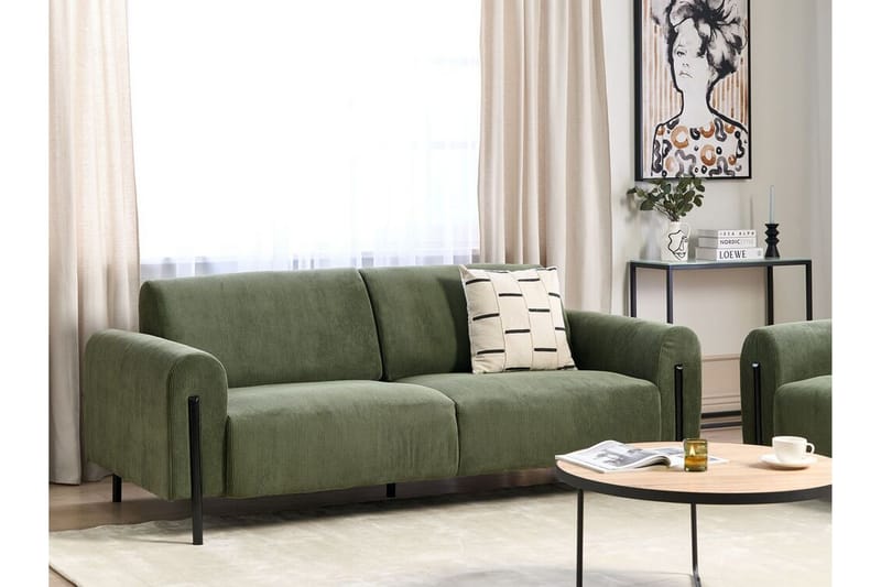 Christa Sofa 3-seter - Grønn/Svart - Møbler - Sofaer - Sofa 3 seter