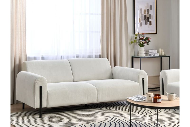 Christa Sofa 3-seter - Hvit/Svart - Møbler - Sofaer - Sofa 3 seter