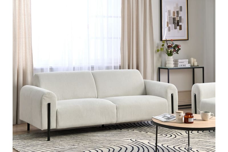 Christa Sofa 3-seter - Hvit/Svart - Møbler - Sofaer - Sofa 3 seter