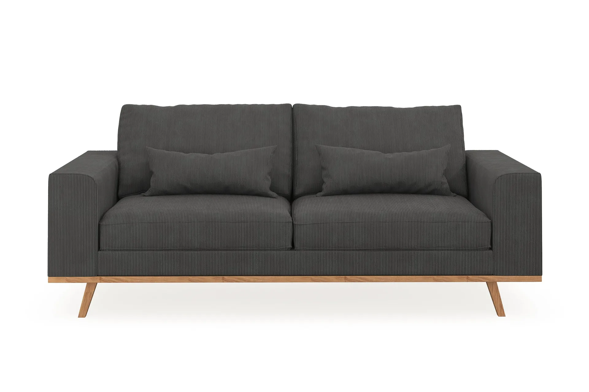 Copenhagen 2-seters Manchestersofa - Mørk grå