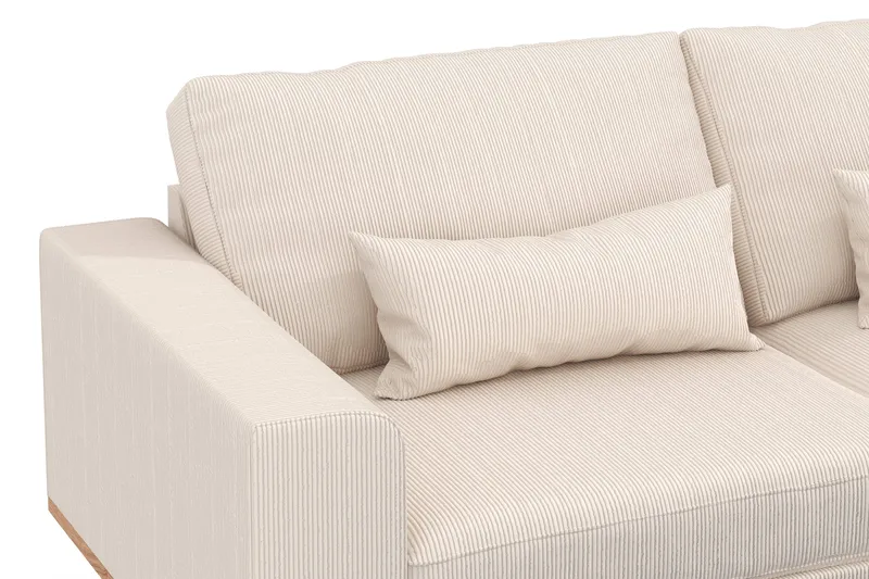 Copenhagen 3-seters Manchestersofa - Beige - Møbler - Sofaer - Sofa 3 seter