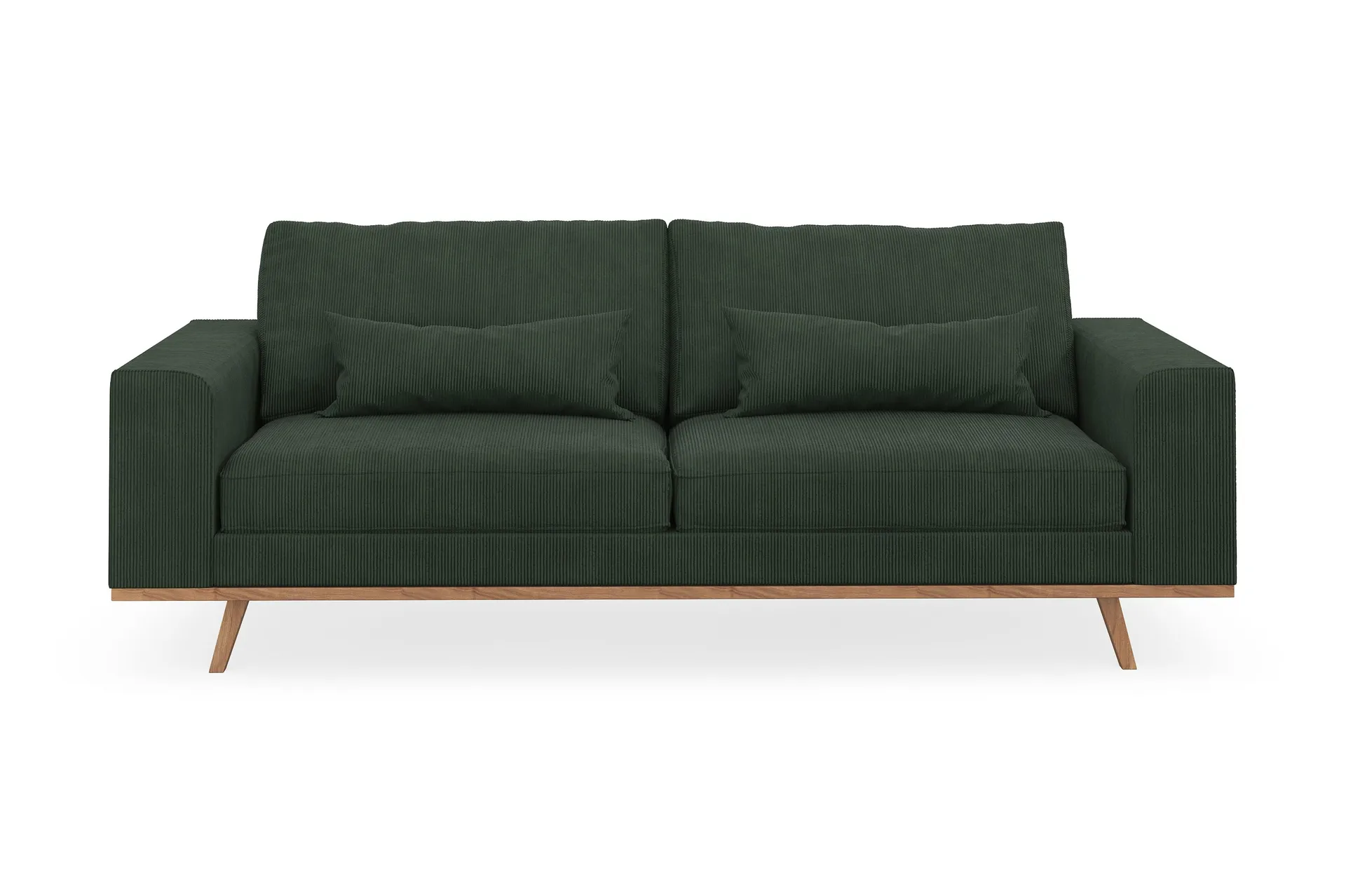 Copenhagen 3-seters Manchestersofa - Mørk grønn