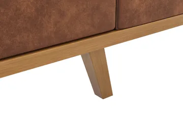 Copenhagen 3-seters Sofa i Kunstlær - Brun - Møbler - Sofaer - Skinnsofaer