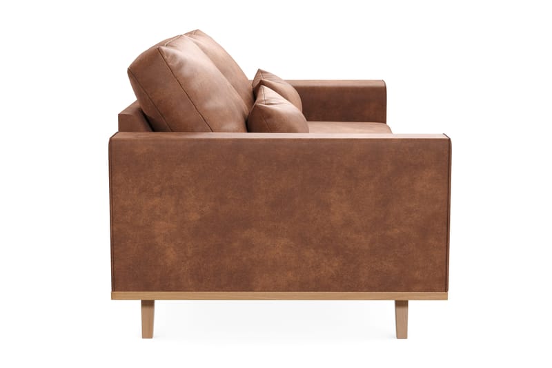 Copenhagen 3-seters Sofa i Kunstlær - Brun - Møbler - Sofaer - Skinnsofaer