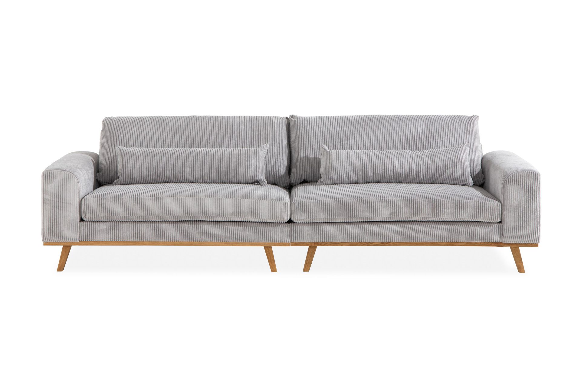 Copenhagen 4-seters Manchestersofa - Lys grå