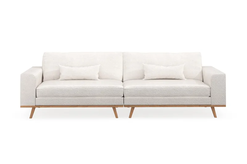 Copenhagen 4-seters Sofa i Bouclé, Hvit