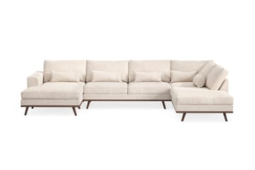 Copenhagen 5-seters Høyrevendt U-formet Large Sofa med Divan og Sjeselong i Chenille