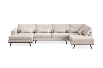 Copenhagen 5-seters Høyrevendt U-formet Large Sofa med Divan og Sjeselong i Chenille