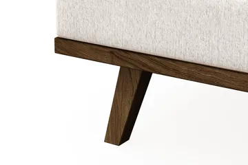Copenhagen 5-seters Venstrevendt U-formet Sofa med Divan og Sjeselong i Fløyel - Kremhvit - Møbler - Sofaer - U-sofa