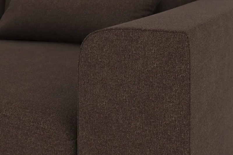 Copenhagen 5-seters Venstrevendt U-formet Sofa med Divan og Sjeselong i Stoff - Brun - Møbler - Sofaer - U-sofa