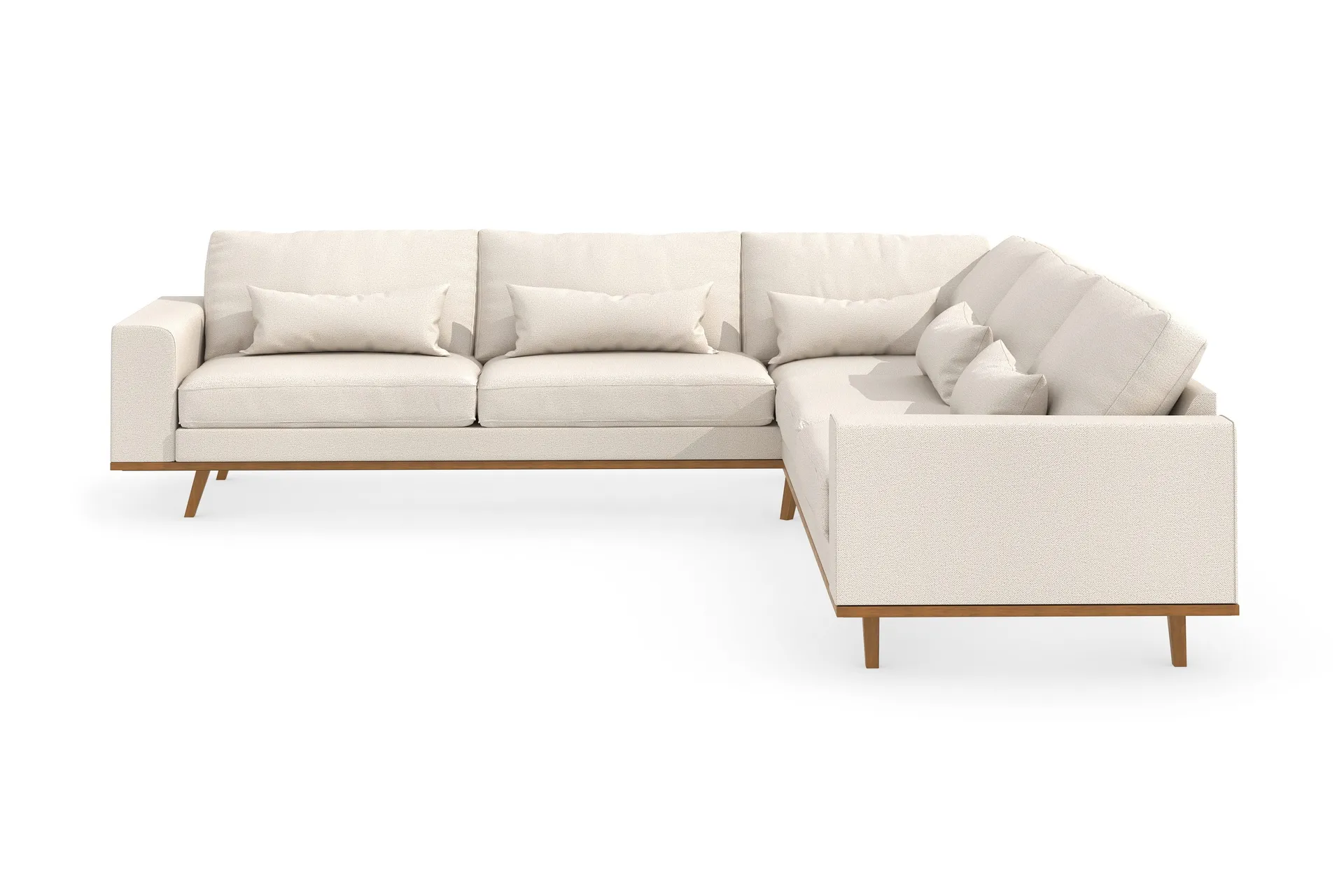 Copenhagen 6-seters L-formet Hjørnesofa i Stoff - Beige