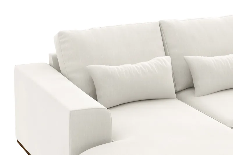 Copenhagen Compact 4-seters Høyrevendt U-formet Large Sofa med Divan og Sjeselong i Stoff - Lys grå - Møbler - Sofaer - U-sofa