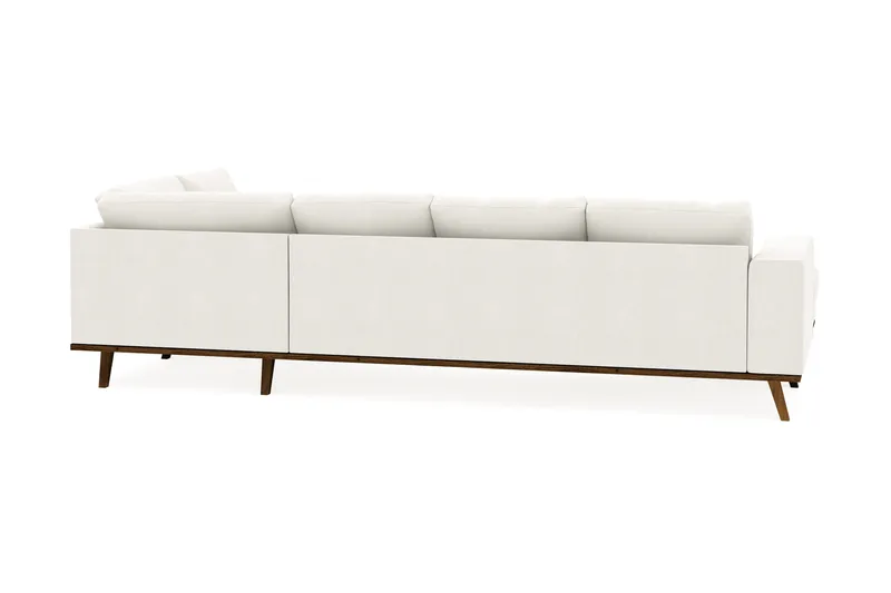 Copenhagen Compact 4-seters Høyrevendt U-formet Large Sofa med Divan og Sjeselong i Stoff - Lys grå - Møbler - Sofaer - U-sofa