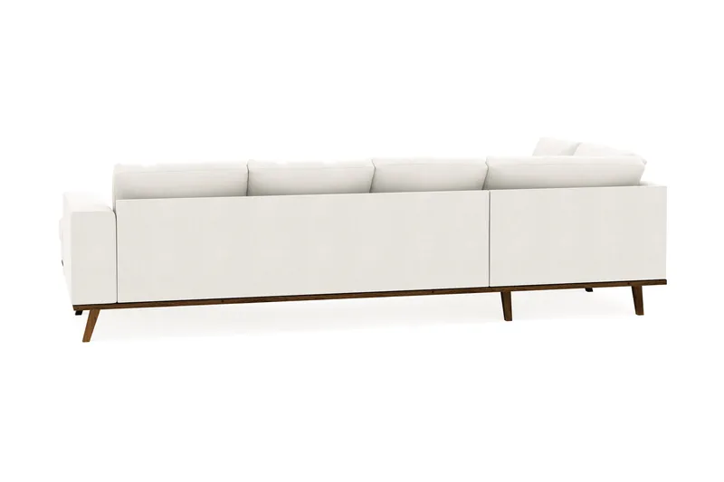 Copenhagen Compact 4-seters Venstrevendt U-formet Sofa med Divan og Sjeselong i Stoff - Lys grå - Møbler - Sofaer - U-sofa