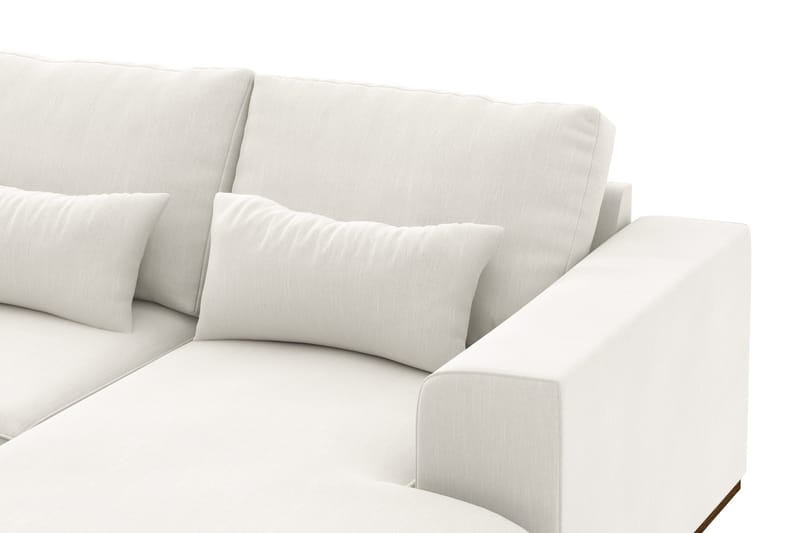 Copenhagen Compact 4-seters Venstrevendt U-formet Sofa med Divan og Sjeselong i Stoff - Lys grå - Møbler - Sofaer - U-sofa