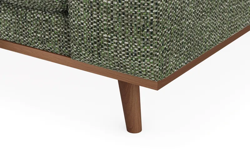 Copenhagen Premium 4-personers Venstrevendt L-formet Dyb Chaiselongsofa i Chenille - Grøn - Møbler - Sofaer - Sofa med sjeselong