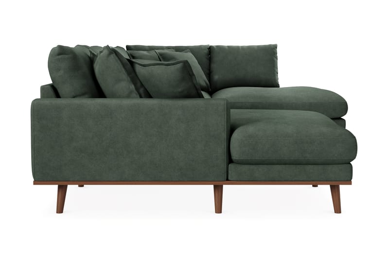 Copenhagen Premium 5-personers Højrevendt U-formet Dyb Sofa med Divan og Chaiselong i Stoff - Grön - Møbler - Sofaer - U-sofa