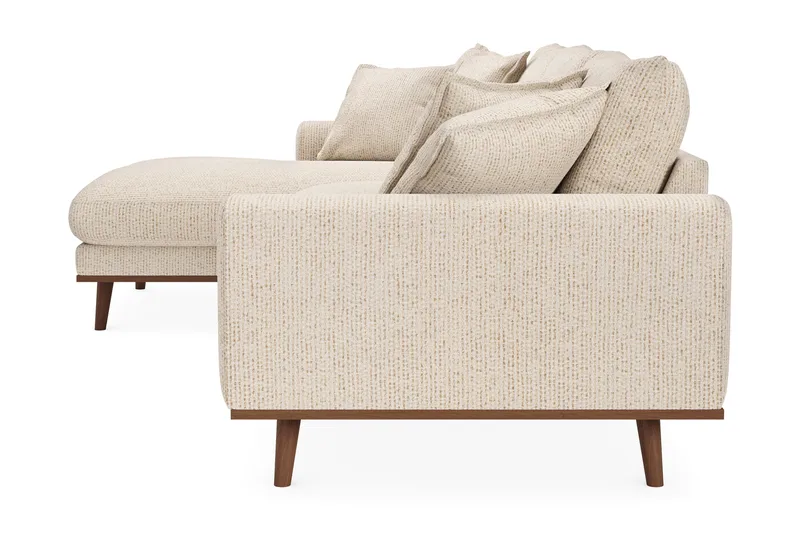 Copenhagen Premium 4-personers Venstrevendt L-formet Dyb Divansofa i Chenille - Beige - Møbler - Sofaer - Sofa med sjeselong