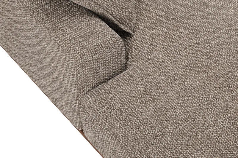 Copenhagen Premium 5-personers Højrevendt U-formet Dyb Sofa med Divan og Chaiselong i Chenille - Brun - Møbler - Sofaer - U-sofa