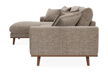 Copenhagen Premium 4-personers Venstrevendt L-formet Dyb Divansofa i Chenille - Brun - Møbler - Sofaer - Sofa med sjeselong