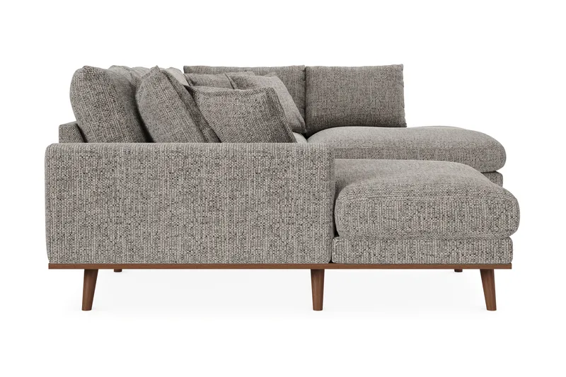 Copenhagen Premium 5-personers Højrevendt U-formet Dyb Sofa med Divan og Chaiselong i Chenille - Grå - Møbler - Sofaer - U-sofa