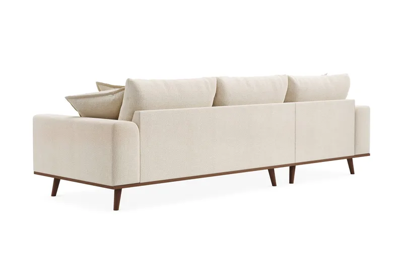Copenhagen Premium 4-personers Venstrevendt L-formet Dyb Divansofa i Chenille - Lys beige - Møbler - Sofaer - Sofa med sjeselong