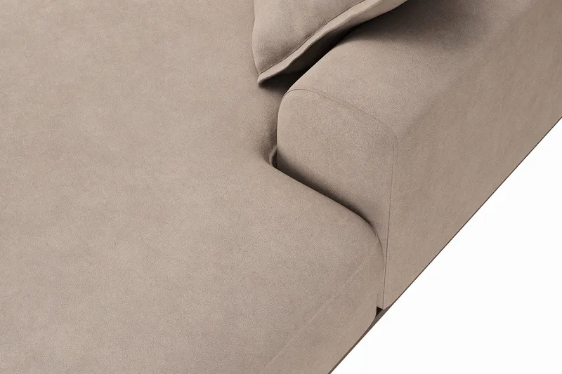 Copenhagen Premium 5-personers Venstrevendt U-formet Dyb Sofa med Divan og Chaiselong i Stoff - Lyse brun - Møbler - Sofaer - U-sofa