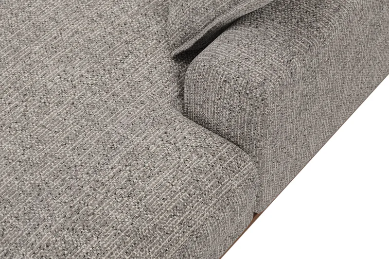 Copenhagen Premium 5-personers Venstrevendt U-formet Dyb Sofa med Divan og Chaiselong i Chenille - Grå - Møbler - Sofaer - U-sofa