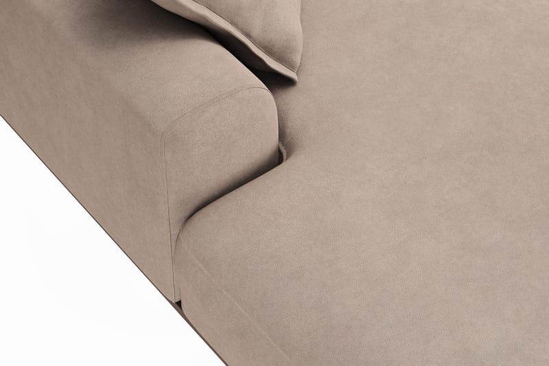 Copenhagen Premium 5-personers Højrevendt U-formet Dyb Sofa med Divan og Chaiselong i Stoff - Lyse brun - Møbler - Sofaer - U-sofa