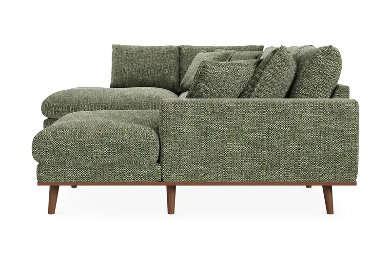 Copenhagen Premium 5-personers Venstrevendt U-formet Dyb Sofa med Divan og Chaiselong i Chenille - Grøn - Møbler - Sofaer - U-sofa