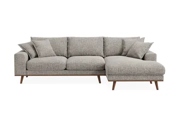 Copenhagen Premium 4-personers Højrevendt L-formet Dyb Divansofa i Chenille