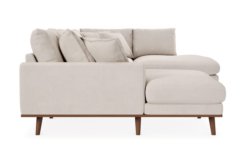 Copenhagen Premium 5-personers Højrevendt U-formet Dyb Sofa med Divan og Chaiselong i Stoff - Beige - Møbler - Sofaer - U-sofa