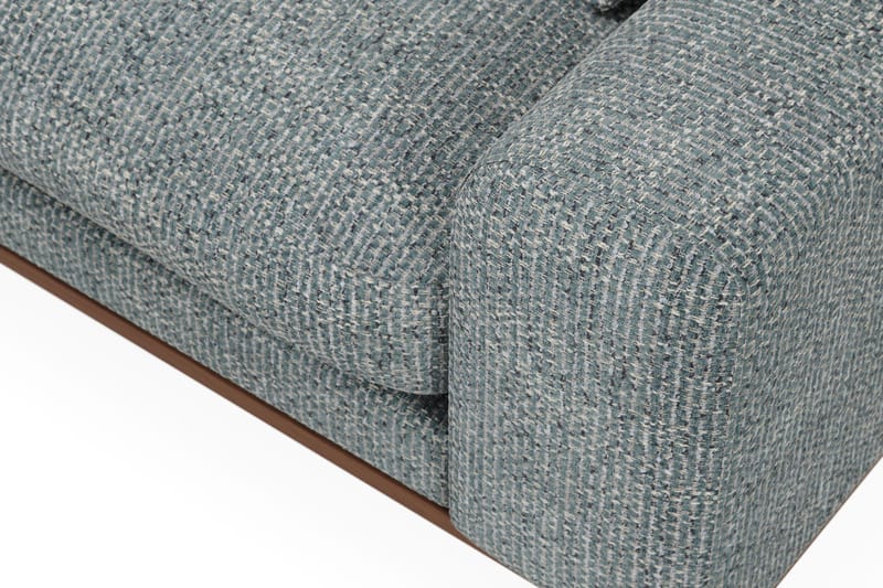 Copenhagen Premium 4-personers Venstrevendt L-formet Dyb Divansofa i Chenille - Grå/blå - Møbler - Sofaer - Sofa med sjeselong