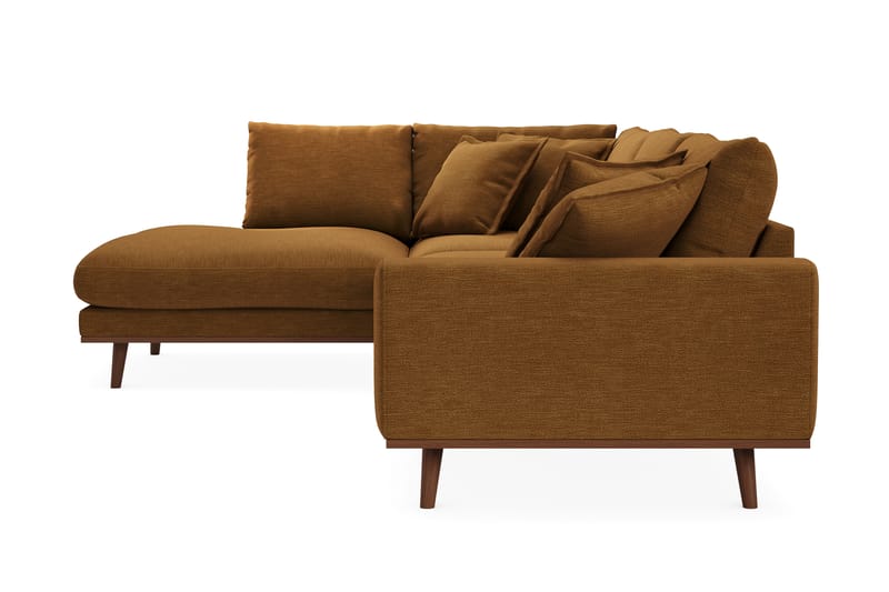 Copenhagen Premium 4-personers Venstrevendt L-formet Dyb Chaiselongsofa i Stof - Sennepsgul - Møbler - Sofaer - Sofa med sjeselong