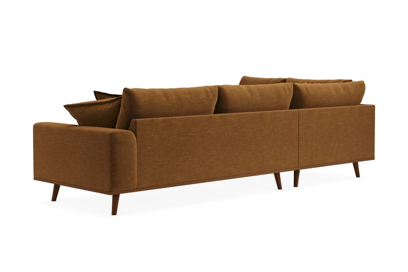 Copenhagen Premium 4-personers Venstrevendt L-formet Dyb Chaiselongsofa i Stof - Sennepsgul - Møbler - Sofaer - Sofa med sjeselong