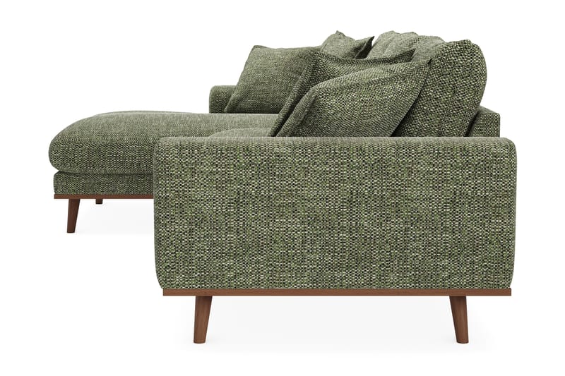 Copenhagen Premium 4-personers Venstrevendt L-formet Dyb Divansofa i Chenille - Grøn - Møbler - Sofaer - Sofa med sjeselong