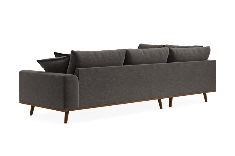 Copenhagen Premium 4-personers Venstrevendt L-formet Dyb Chaiselongsofa i Stof - Mørkegrå - Møbler - Sofaer - Sofa med sjeselong