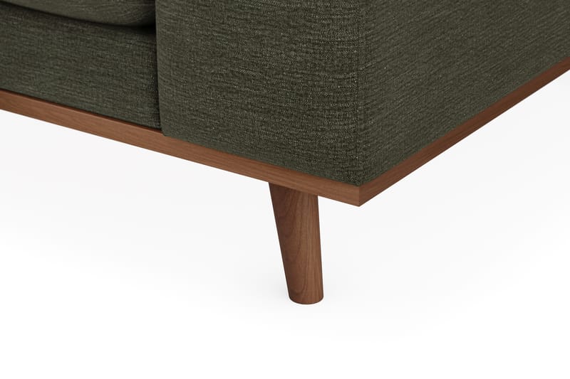 Copenhagen Premium 4-personers Venstrevendt L-formet Dyb Chaiselongsofa i Stof - Grøn - Møbler - Sofaer - Sofa med sjeselong