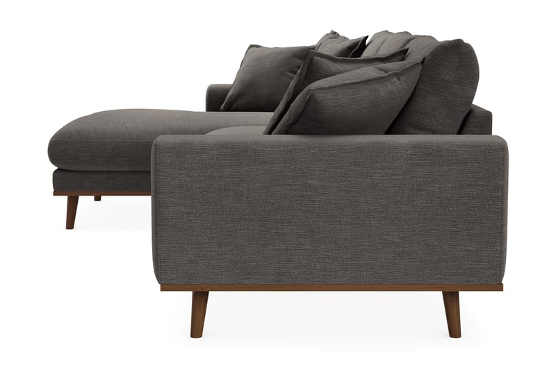 Copenhagen Premium 4-personers Venstrevendt L-formet Dyb Divansofa i Stof - Mørkegrå - Møbler - Sofaer - Sofa med sjeselong
